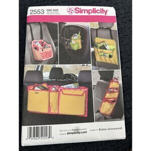 Simplicity 2553 car organizer variety Cup Holder Hanging Organizer Uncut
